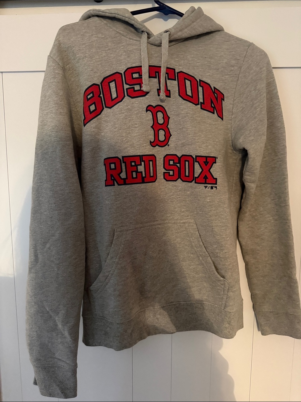 Fanatics Gray Boston Red Sox Hoodie with Red Lettering